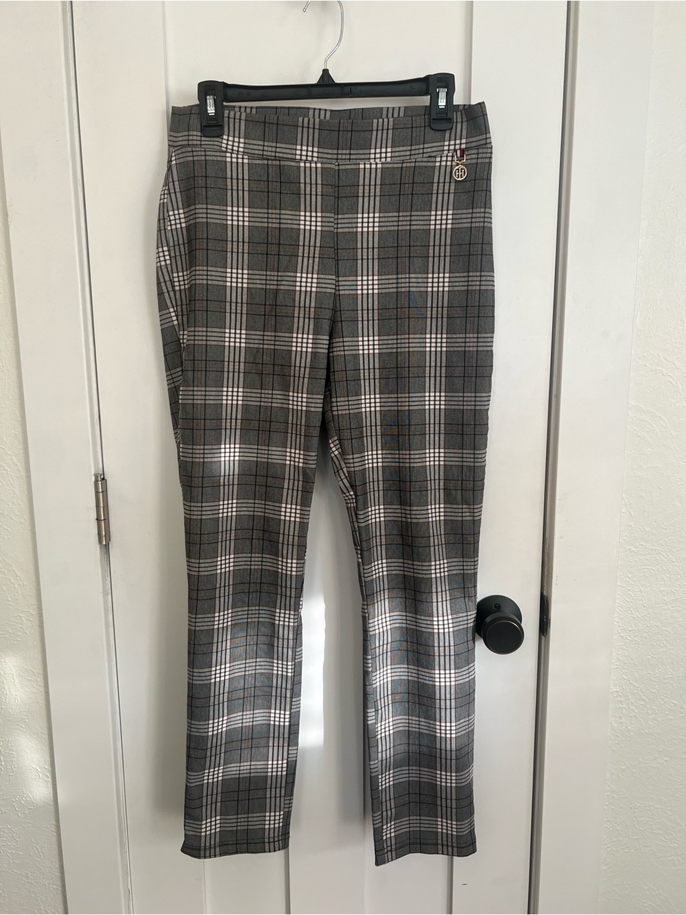 Tommy Hilfiger Gray Plaid Skinny Pants